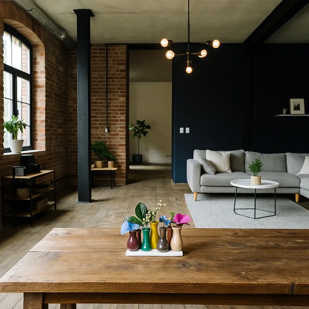 Moderne Jinfa Vase aus Keramik im Wohnzimmer
